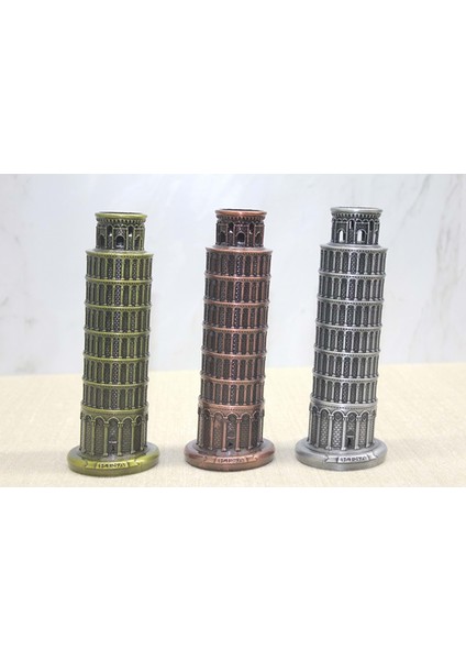 Özel Tasarım Metal Pisa Kulesi 18 x 7 cm