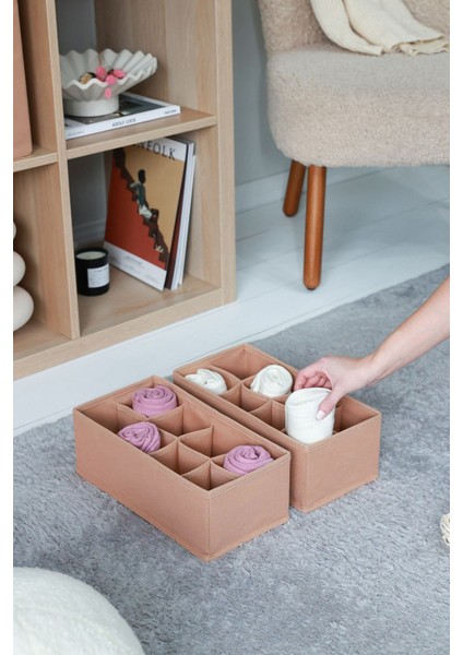 2'li 8 Bölmeli Çocuk Odası Dolap Çekmece Içi Çamaşır Çorap Düzenleyici Petek Akordiyon Organizer fiyatları