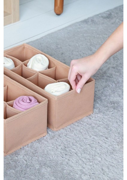 2'li 8 Bölmeli Çocuk Odası Dolap Çekmece Içi Çamaşır Çorap Düzenleyici Petek Akordiyon Organizer modelleri