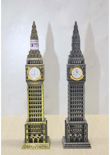 Hediyelik Metal Saat Kulesi 24 x 6 cm