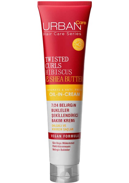 Twisted Curls Hibiscus & Shea Butter 7/24 Şekillendirici Bakım Krem 175 ml