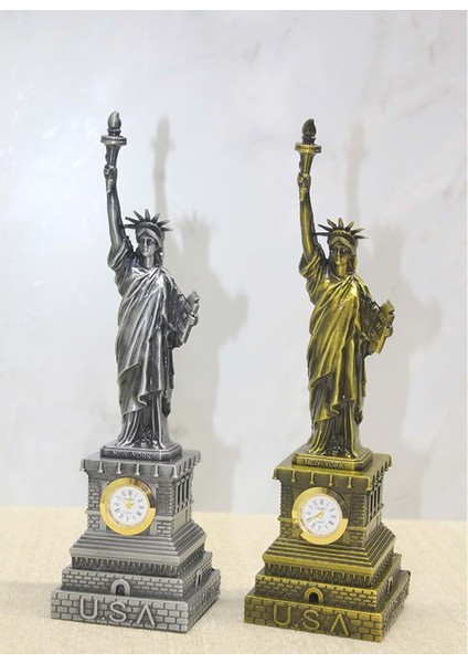 Hediyelik Metal Saatli Özgürlük Anıtı 24 x 7 cm