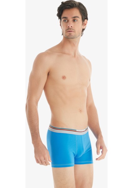Erkek Pamuk Elastan Boxer Colours 9550 - Mavi