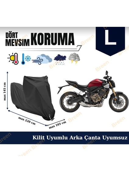 Tüm Modellere Uyumlu Siyah (L) Beden Motosiklet Brandası, Kilit Uyumlu, Güvenli, Su Geçirmez Dayanıklı Kumaş