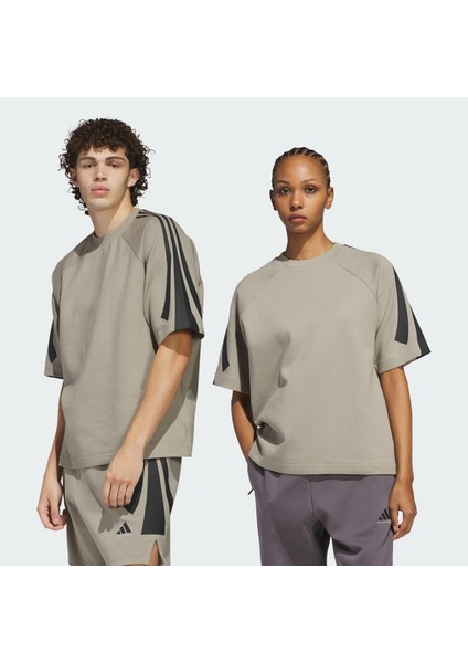 Performance JC7841 adidas Basketball Short Sleeve Sweatshirt (Gender Neutral)