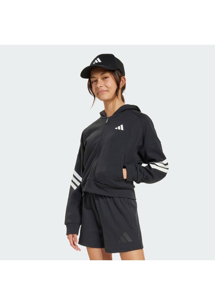 Sportswear JJ4847 Future Icons 3-Stripes Full-Zip Kids Kapüşonlu Üst