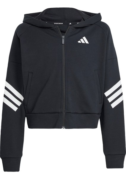 Sportswear JJ4847 Future Icons 3-Stripes Full-Zip Kids Kapüşonlu Üst indirimleri