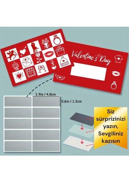 Sevgililer Günü Kutulu Hediye Seti (Ayıcık Anahtarlık + Biblo + Kalem + Not Kartı)