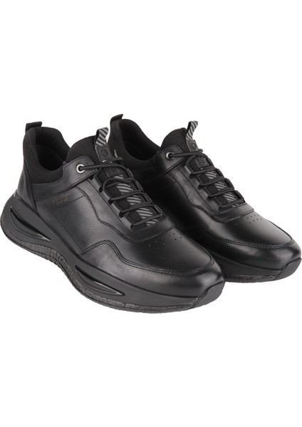 19314 Sıyah Sneaker Derı Ayakkabı modelleri