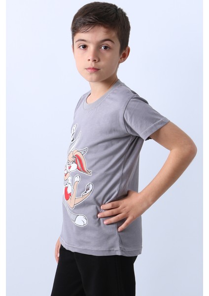 Erkek Çocuk Tshirt Karakter Baskılı Bisiklet Yaka F16 modelleri