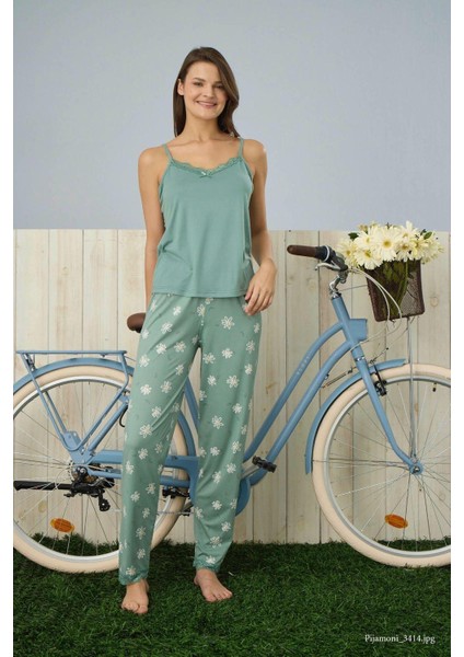 Kadın Yeşil 3'lü Pijama Takımı