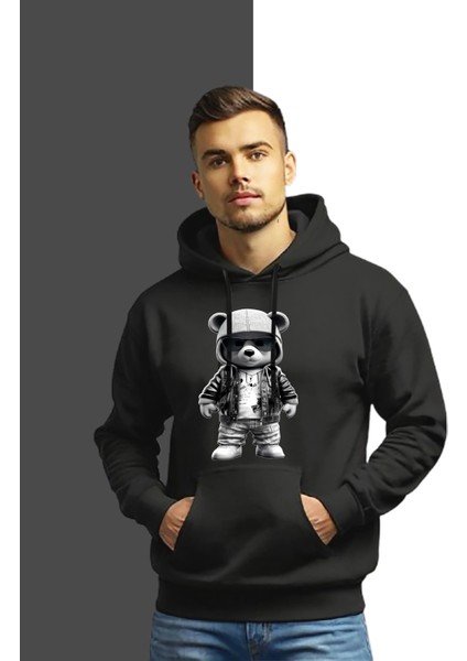Kapüşonlu Uzun Kollu Unisex Swaetshirt Erkek Kadın Baskılı Joker Aslan Ayı Kaplan Sweatshirt