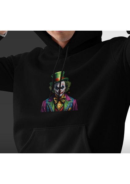 Kapüşonlu Uzun Kollu Unisex Swaetshirt Erkek Kadın Baskılı Joker Aslan Ayı Kaplan Sweatshirt