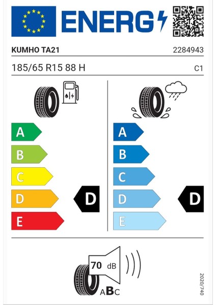 185/65 R15 Solus Ta-21 Binek Oto Yaz Lastiği(Üretim Yılı:2024)
