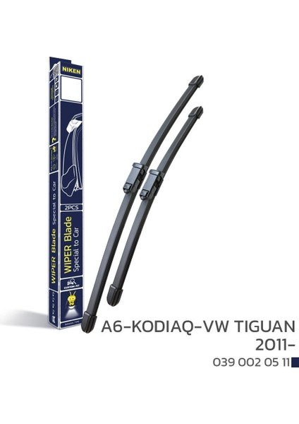 Niken Muz Silecek Takımı Volkswagen Tiguan 2016-2021 ile Uyumlu