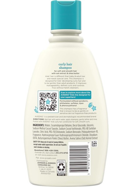 Aveeno Kids Kıvırcık ve Dalgalı Saçlı Çocuklar Için Şampuan 354 ml