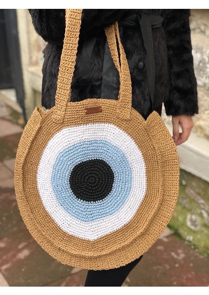 Nazar Boncuğu El Yapımı Hasır Çanta fiyatları