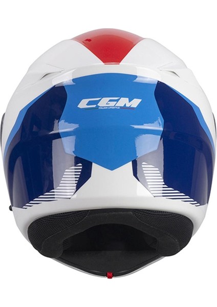 568S Ber Sport Çene Açılır Motosiklet Kaskı Mavi-Beyaz / S
