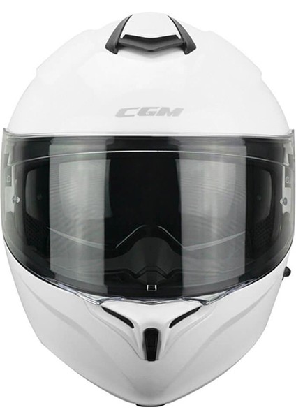 568A Ber Mono Çene Açılır Motosiklet Kaskı Beyaz / Xl