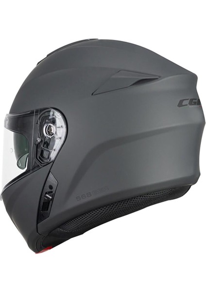 568A Ber Mono Çene Açılır Motosiklet Kaskı Siyah / Xl