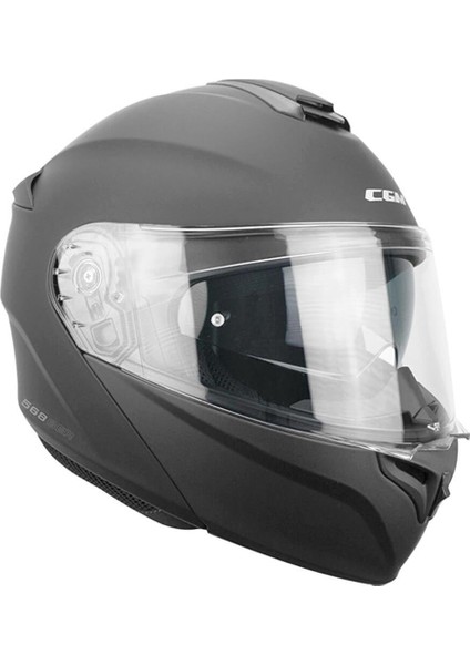 568A Ber Mono Çene Açılır Motosiklet Kaskı Antrasıt / Xl