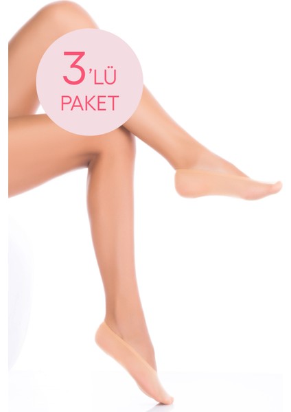 Açık Ten Rengi Naylon Babet Çorabı