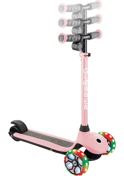 One K E-Motion 4 Plus - Işıklı Elektrikli Scooter - Pastel Pembe