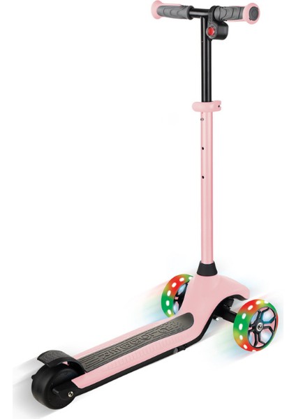 One K E-Motion 4 Plus - Işıklı Elektrikli Scooter - Pastel Pembe