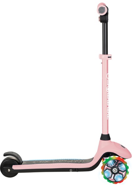 One K E-Motion 4 Plus - Işıklı Elektrikli Scooter - Pastel Pembe