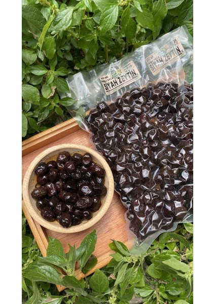 Yağlı Siyah Sele Zeytin 500 gr