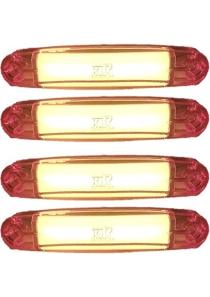 4 Adet Neon Parmak LED Lamba Turuncu 12-24 Volt