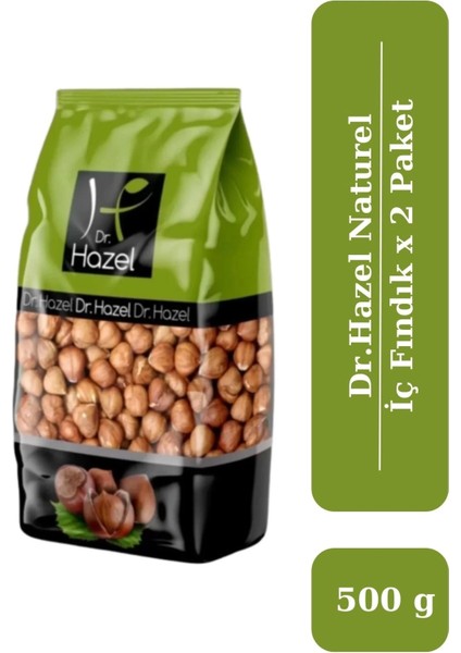 Drhazel Naturel Çiğ Iç Fındık 500 G x 2 Paket