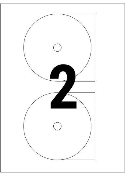 Laser Etiket | 117 mm | No: 2 | 100 Sayfa | Lazer Etiket | Yuvarlak Kenar