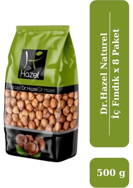 Drhazel Naturel Çiğ Iç Fındık 500 G x 8 Paket
