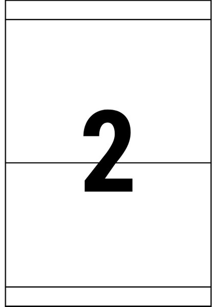 210x140mm Lazer Etiket | 1 Paket | 100 Sayfa | No: 2 | Ofis, Ambalaj, Etiketleme | Yapışkanlı fiyatları