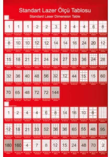 Laser Etiket | 99.1X93.1 mm | No: 6 | 100 Sayfa | Lazer Etiket | Yuvarlak Kenar
