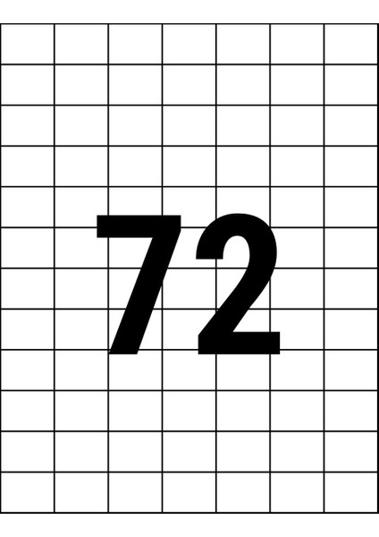 Laser Etiket | 26.25X33.16 mm | No: 72 | 100 Sayfa | Lazer Etiket fiyatları