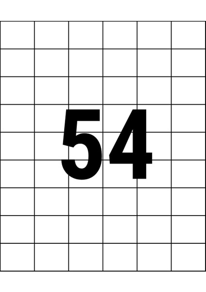 35x33.16mm Lazer Etiket | 1 Paket | 100 Sayfa | No: 54 | Ofis, Ambalaj, Etiketleme | Yapışkanlı fiyatları