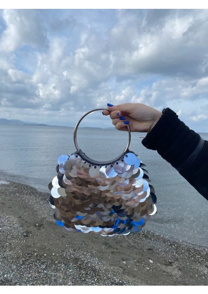Pullu El Örgüsü Çanta Handmade