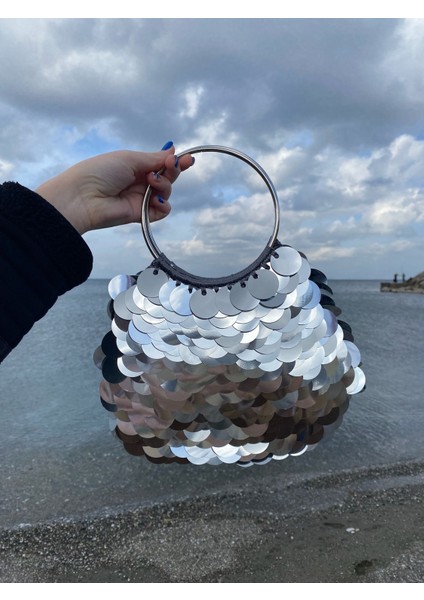 Pullu El Örgüsü Çanta Handmade