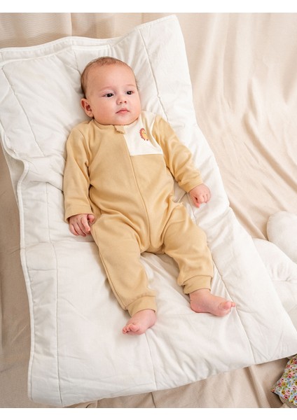 KD43294.NAKIŞLI Erkek Patiksiz Organik Sertifikalı Bebe Tulumu 1-3/3-6/6-9/9-12AY