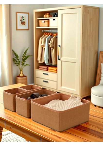 4'lü Jüt Jüt Çekmece Içi Düzenleyici Kutu Organizer Seti fiyatları