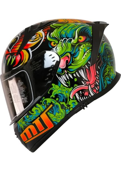 Motosiklet Kaskı Ece 22.R06 Sertifikalı Double Vizör Full Face Kask Azure