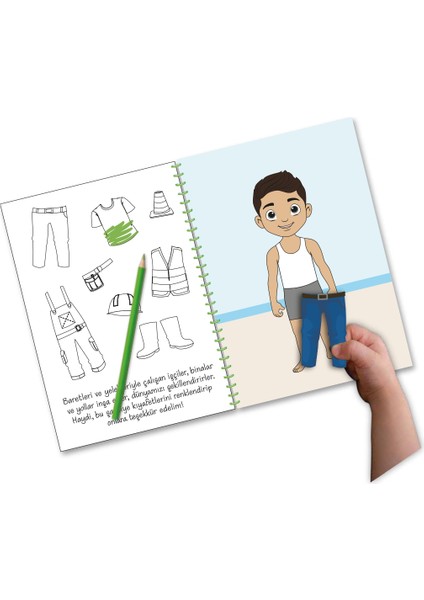 Bitmeyen Tükenmeyen Meslekler Temalı Tak Çıkar Sticker Boyama Kitabı Eğlenerek Öğren Boya ve Keşfet fiyatları