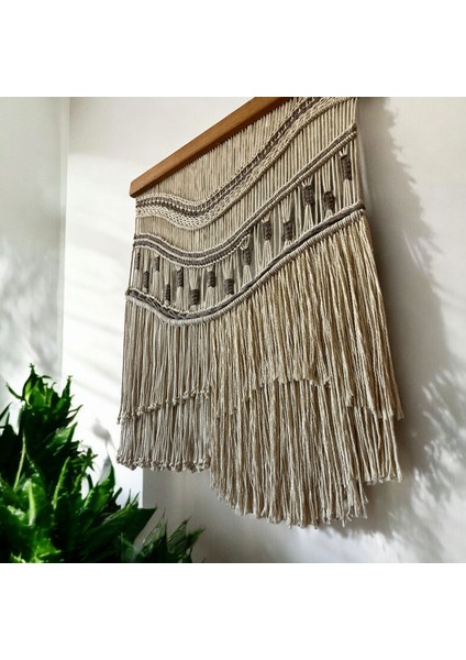 Büyük Boy Makrome Duvar Süsü, Bohem ve Şık Ev Dekorasyonu, Elyapımı Özel Tasarım Duvar Dekoru