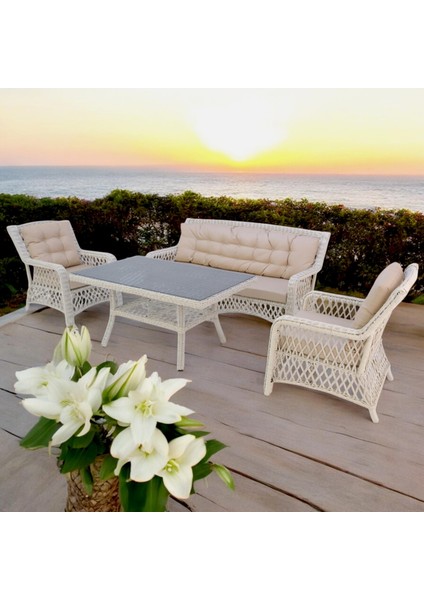 Ravello x | Rehome Rattan Üçlü Bahçe Oturma Takımı | 364