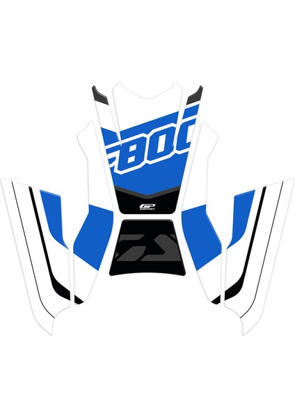 Bmw F 800 Gs 2024 Uyumlu Tank Pad Seti Mavi