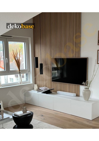 60X240 cm Meşe Renk Akustik Ahşap Duvar Paneli fiyatları