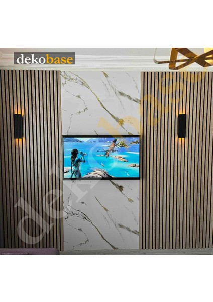 60X240 cm Meşe Renk Akustik Ahşap Duvar Paneli modelleri