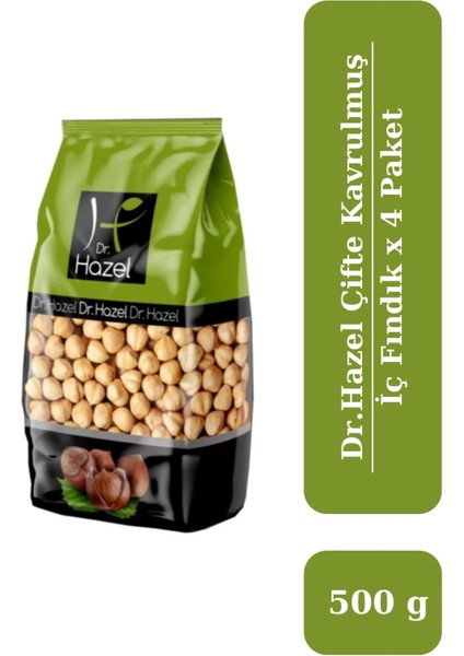 Drhazel Çifte Kavrulmuş Iç Fındık 500 G x 4 Paket